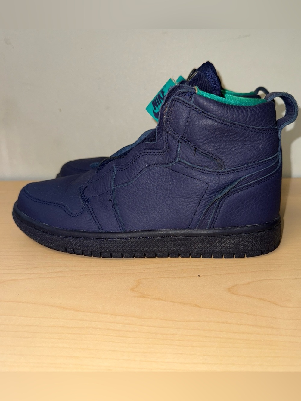 Nike Air Jordan 1 Retro Sneakers Blue Leather High Zip AQ3742-403 size 6